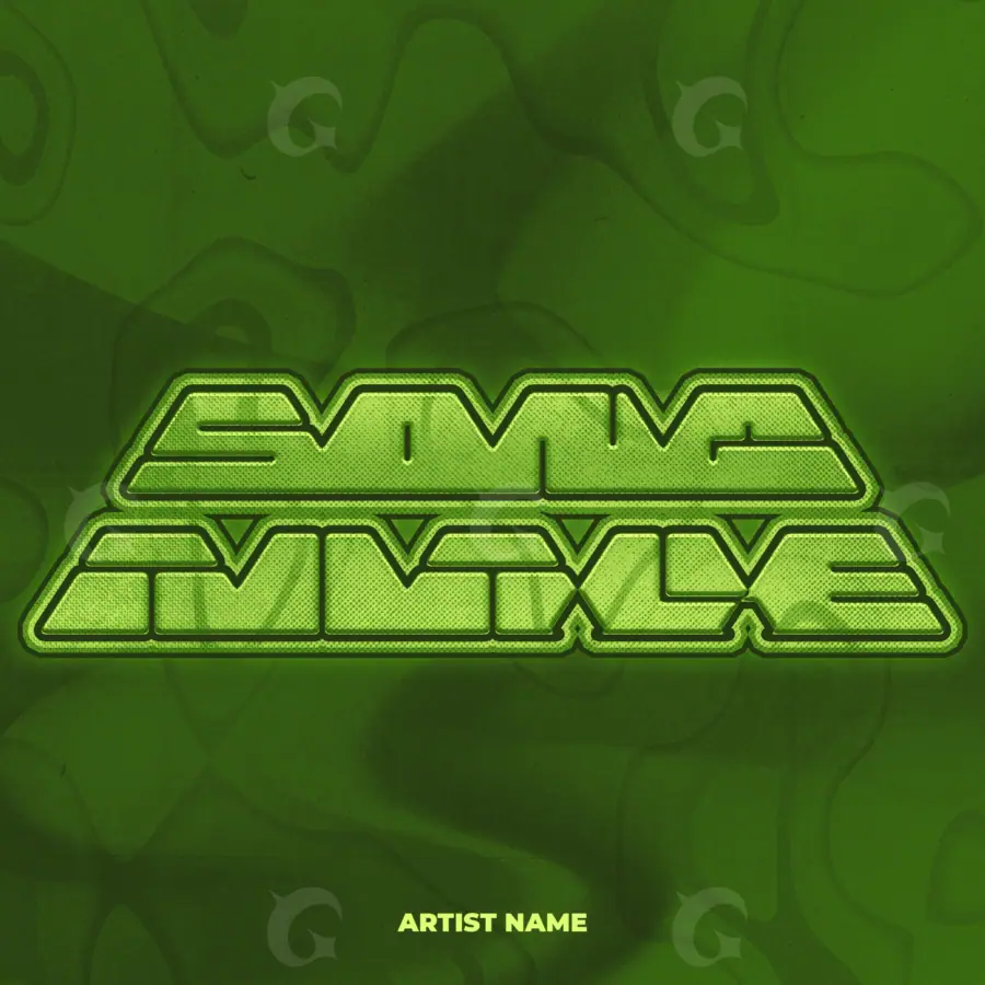 Premade cover art “Green Neon”: neon, green tones