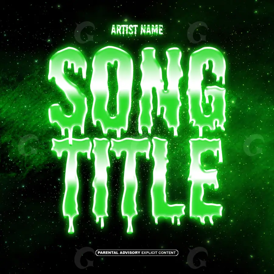 Album cover art “Green Star”: star, green tones
