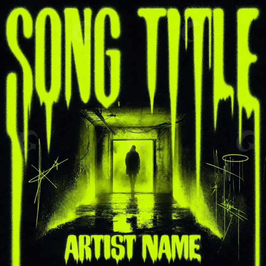 Music cover artwork “Green Star”: star, green tones
