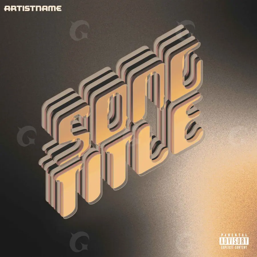 Album cover art “Orange Abstract”: abstract and lettering, orange tones