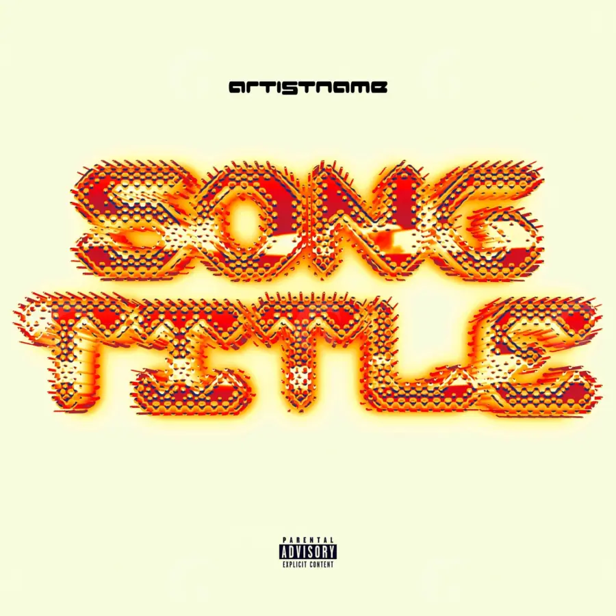 Music cover artwork “Orange Abstract”: abstract and lettering, orange tones