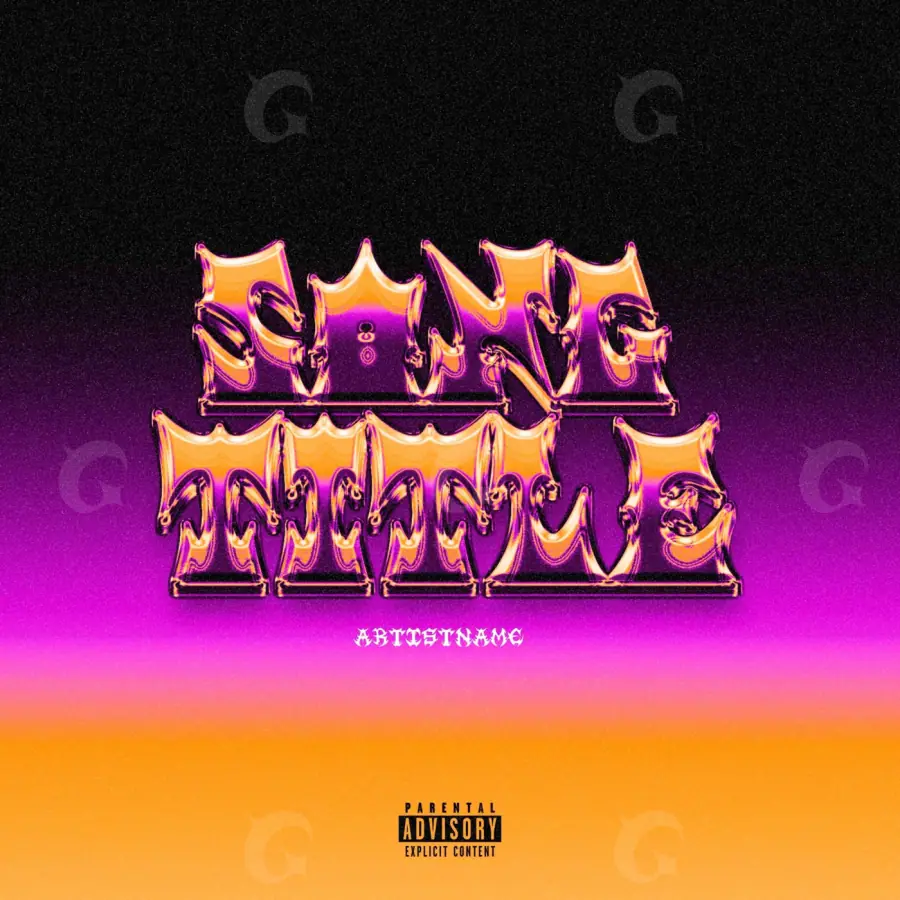 Portada para canción «Orange Abstract»: abstracción y tipografía; color naranja
