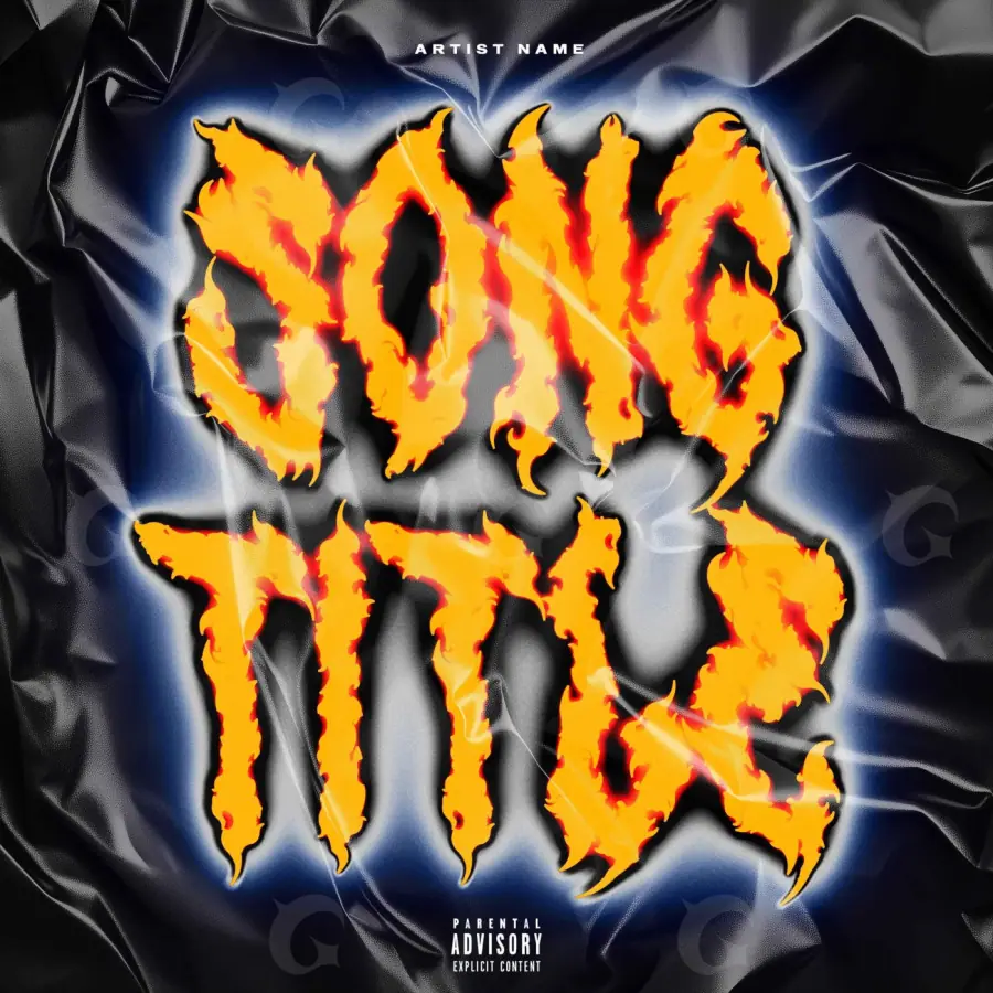 Обложка для альбома «Orange Abstract»: абстракция и типографика; палитра — оранжевая