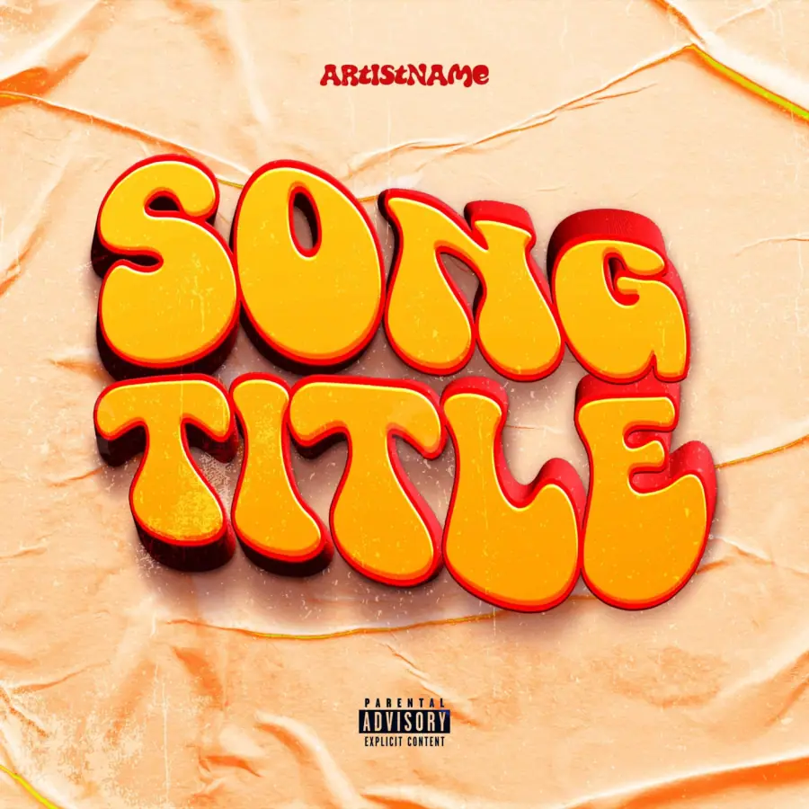 Music cover artwork “Orange Abstract”: abstract and lettering, orange tones