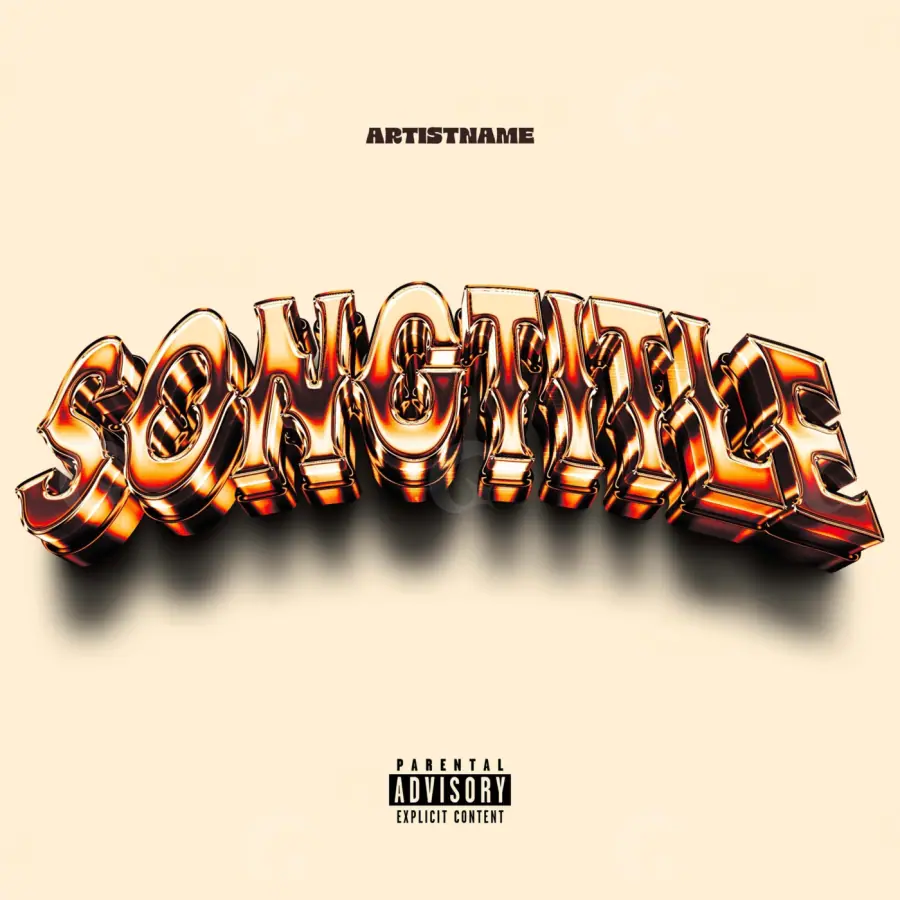 Album cover art “Orange Abstract”: abstract and lettering, orange tones
