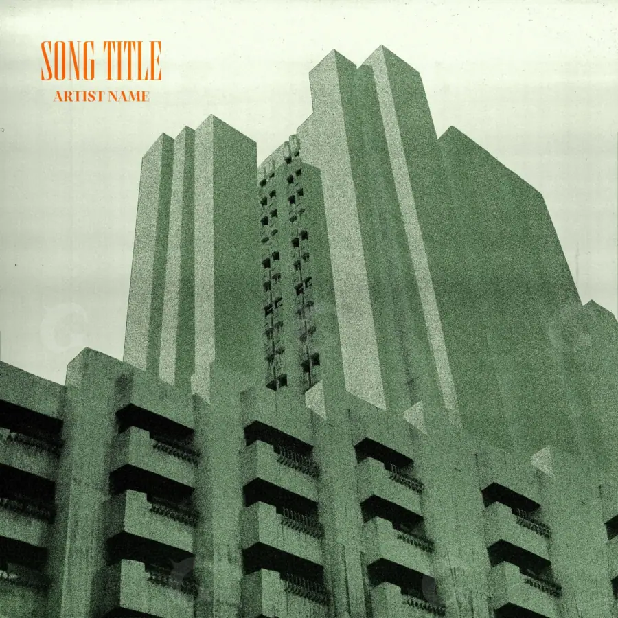 Music cover artwork “Orange Building”: building and window, orange tones