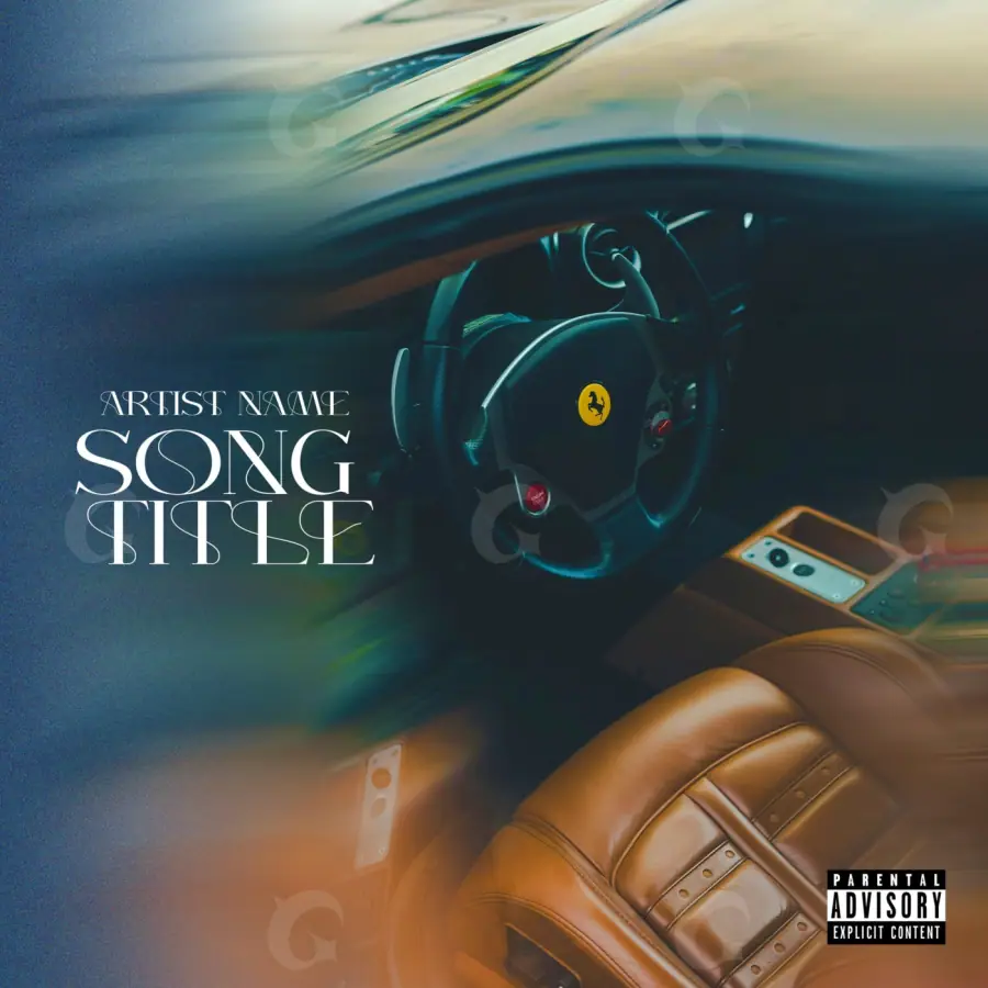 Arte de portada musical «Orange Car»: coche; color naranja