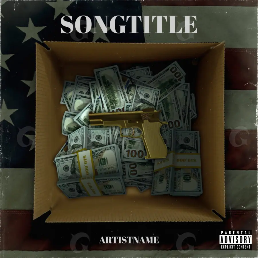 Album cover art “Orange Cash”: cash and star, orange tones