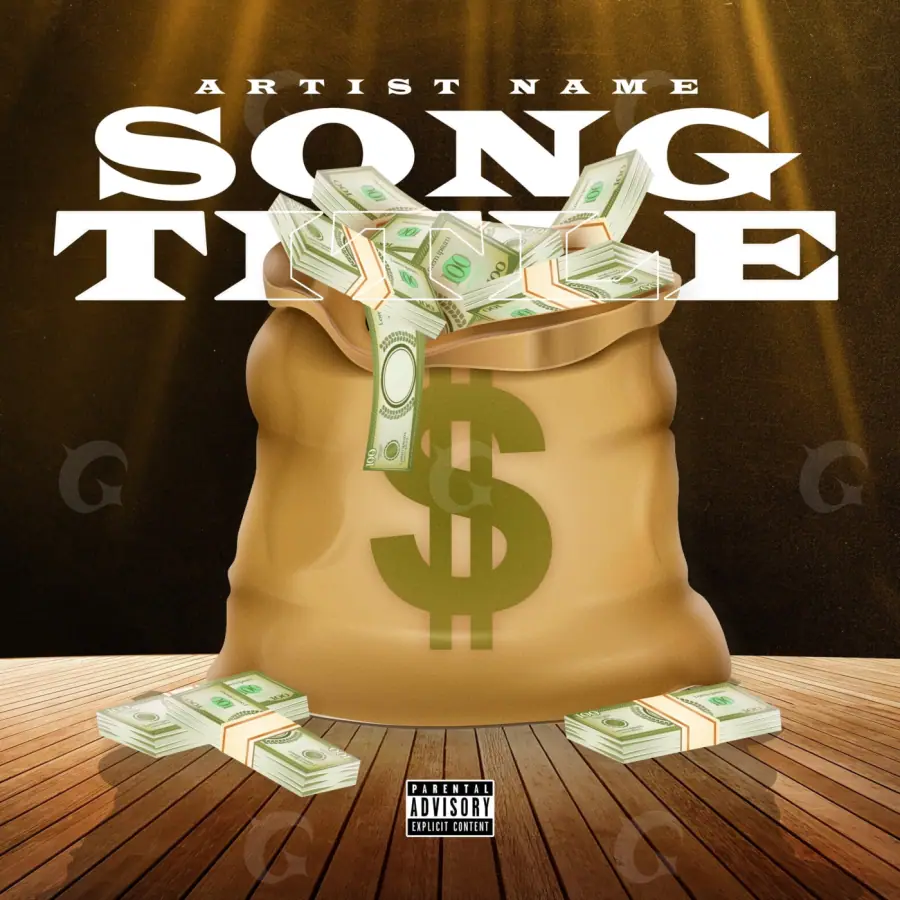 Premade cover art “Orange Cash”: cash, orange tones