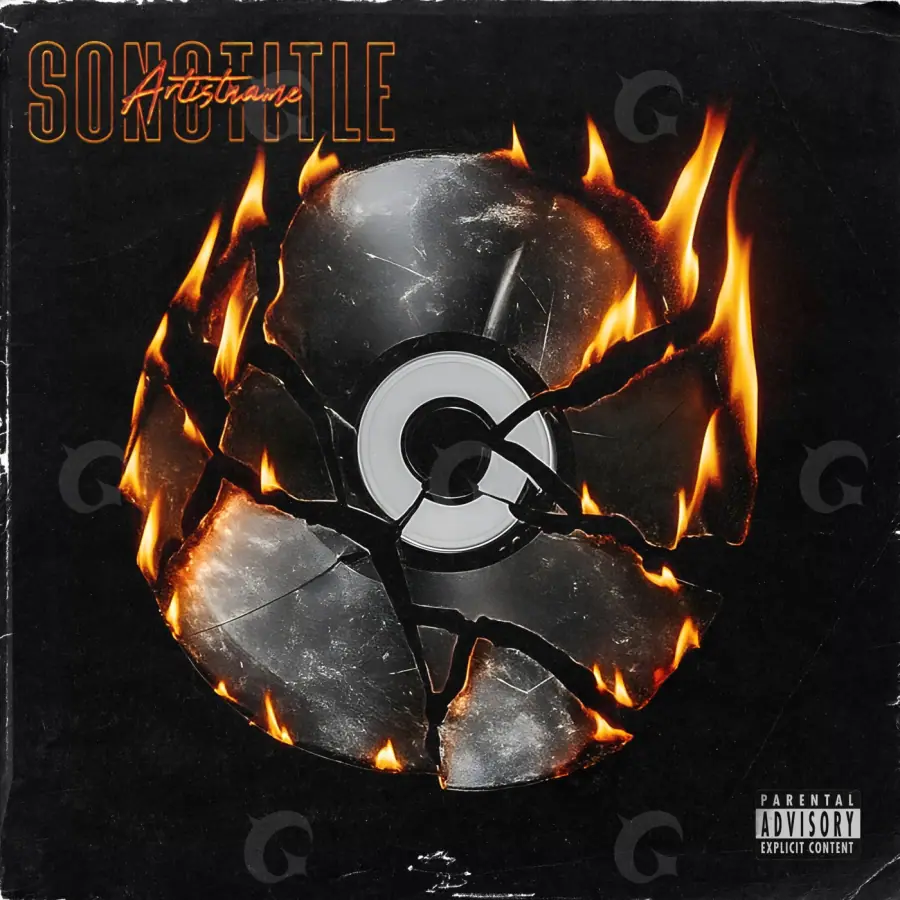 Portada prediseñada «Orange Circle»: círculo y fuego; color naranja