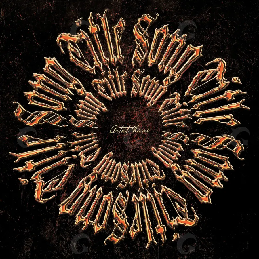 Arte de portada musical «Orange Circle»: círculo; color naranja