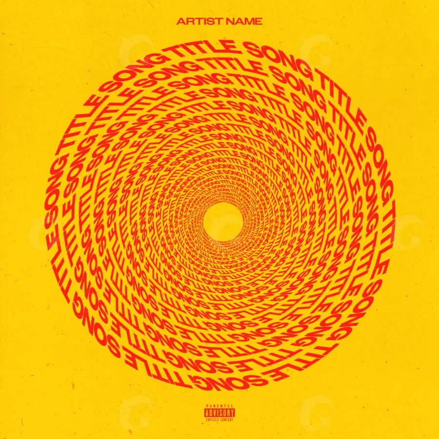 Arte de portada musical «Orange Circle»: círculo; color naranja