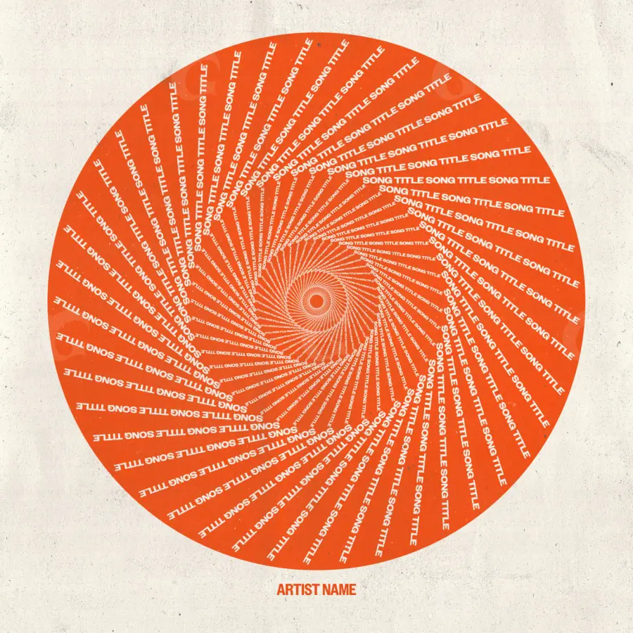 Готовая обложка для трека «Orange Circle»: круг; палитра — оранжевая