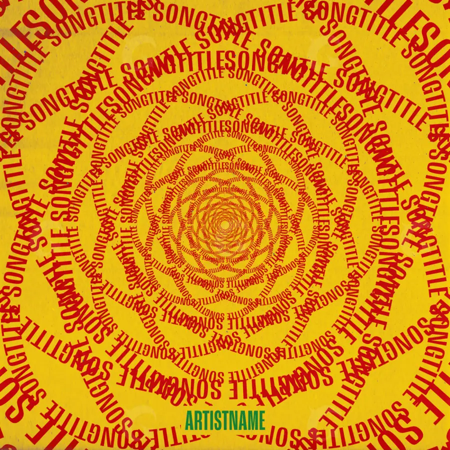 Album cover art “Orange Circle”: circle and flower, orange tones