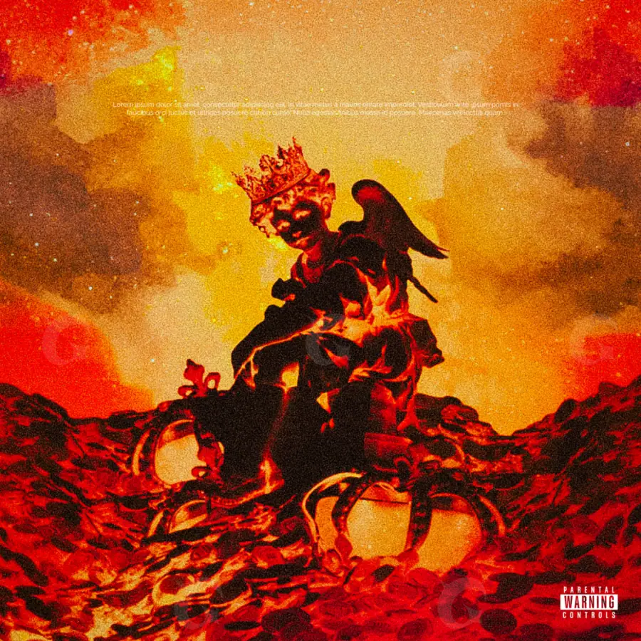 Обложка для альбома «Orange Crown»: корона и облако; палитра — оранжевая