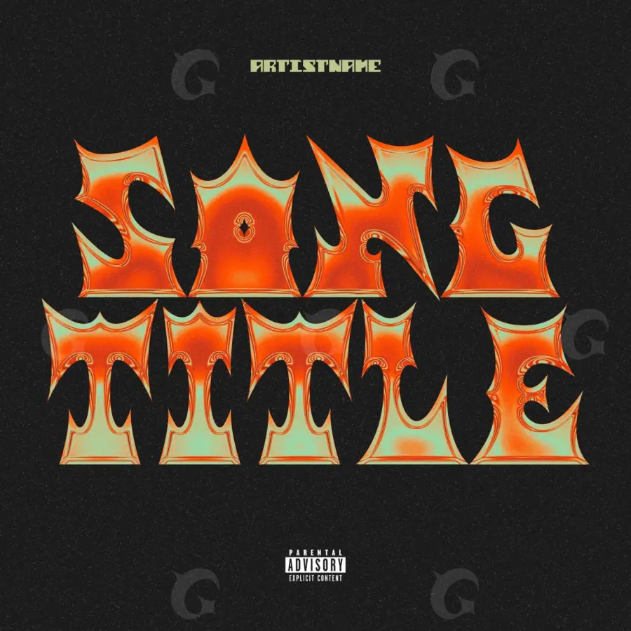 Premade cover art “Orange Cube”: cube, orange tones