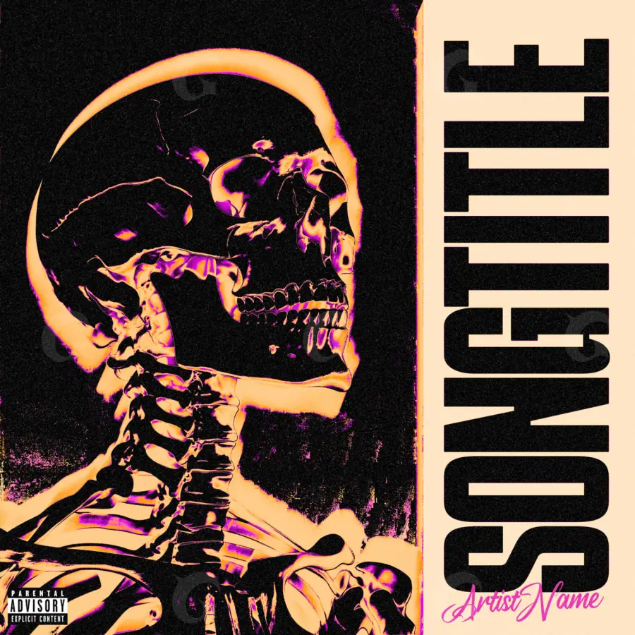Album cover art “Orange Face”: face and hand, orange tones