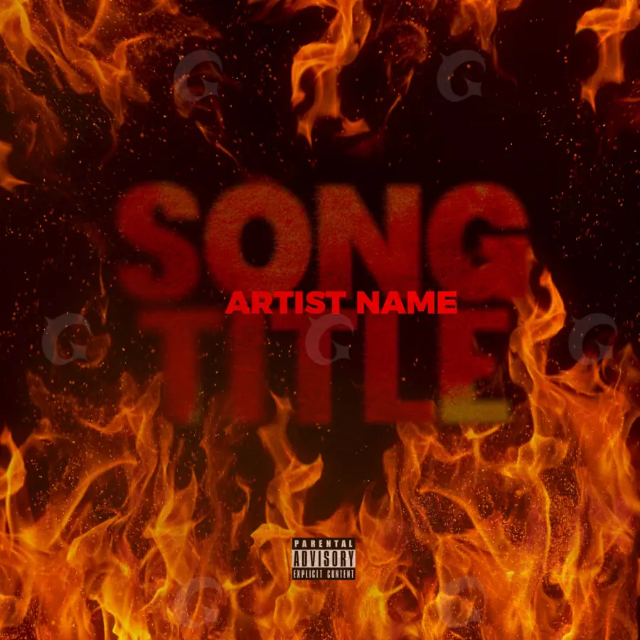 Portada para canción «Orange Fire»: fuego; color naranja