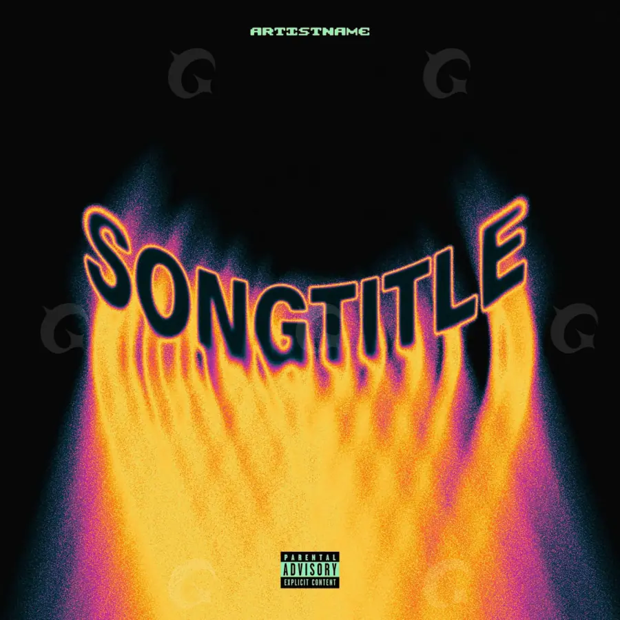 Album cover art “Orange Fire”: fire, orange tones