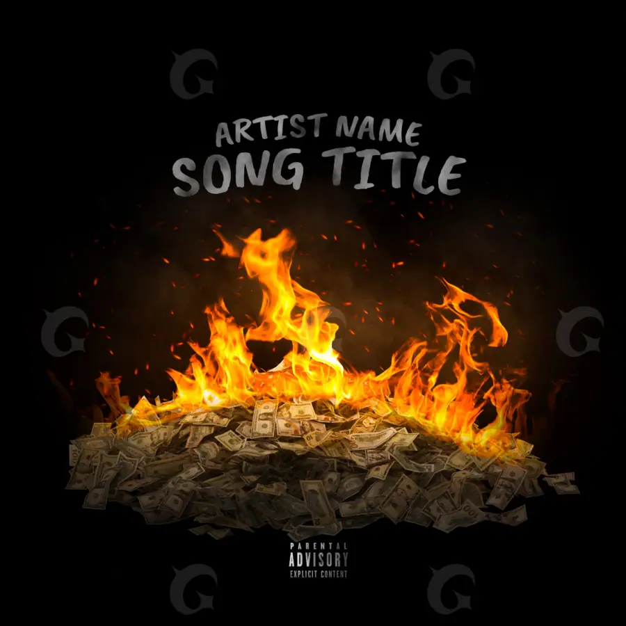Premade cover art “Orange Fire”: fire, orange tones