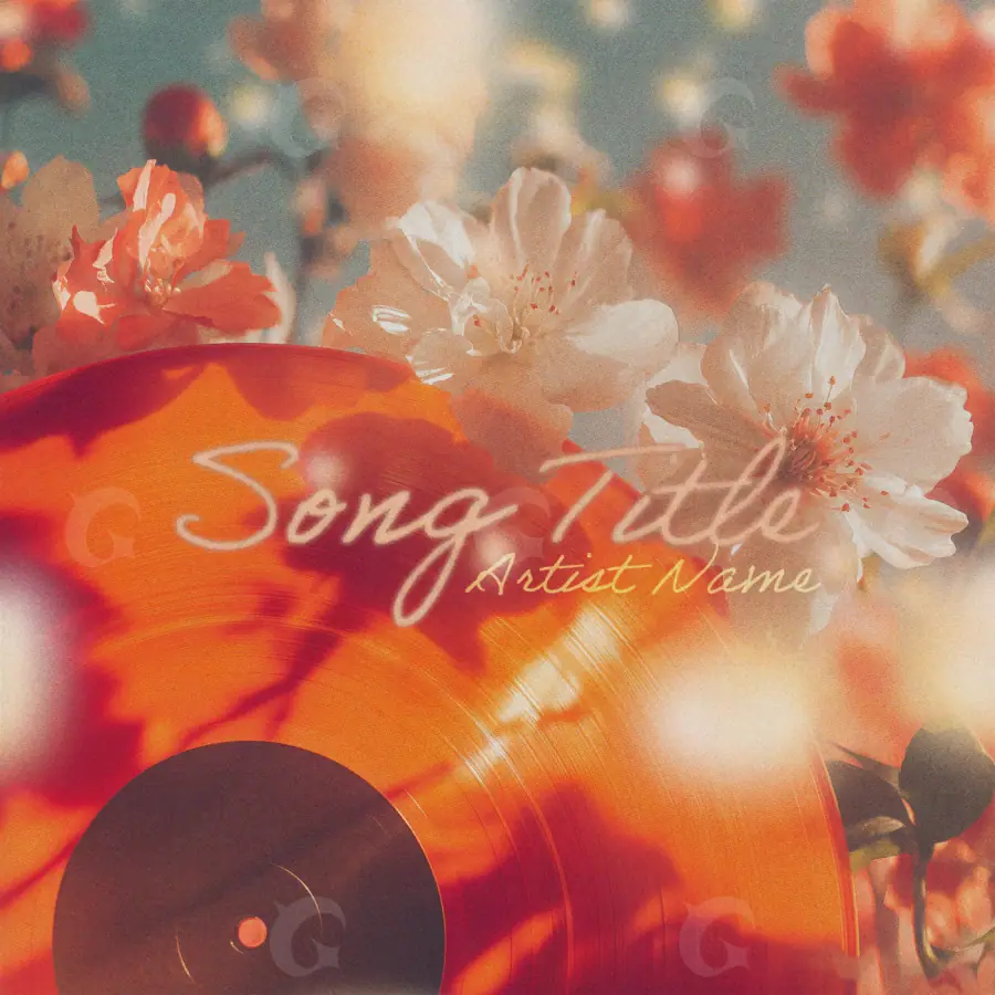 Обложка для песни «Orange Flower»: цветок; палитра — оранжевая