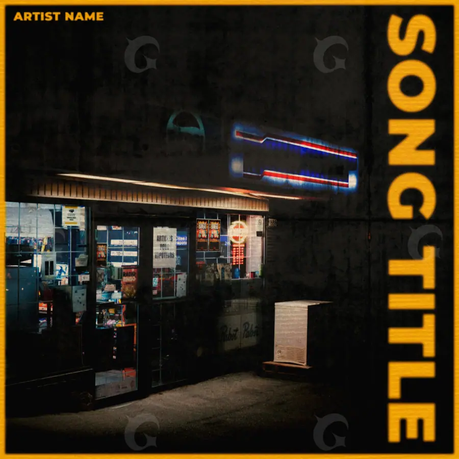 Music cover artwork “Orange Glass”: glass, orange tones