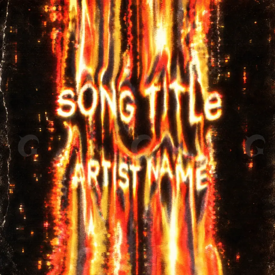 Music cover artwork “Orange Hand”: hand and fire, orange tones