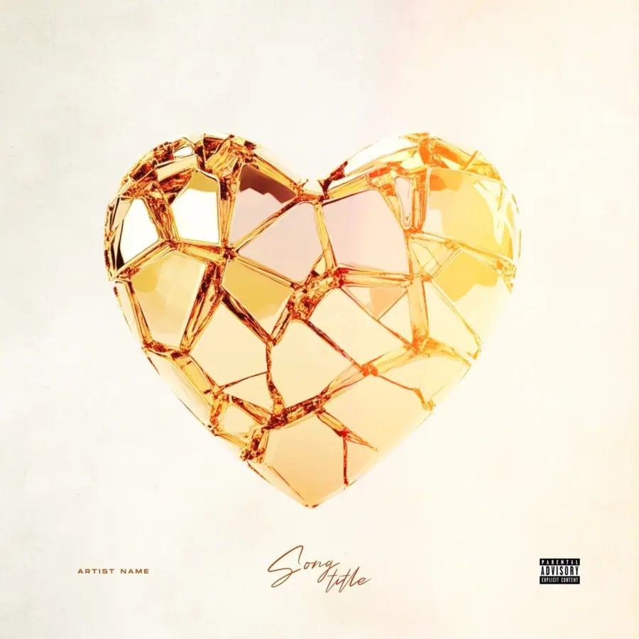 Portada para canción «Orange Heart»: corazón; color naranja