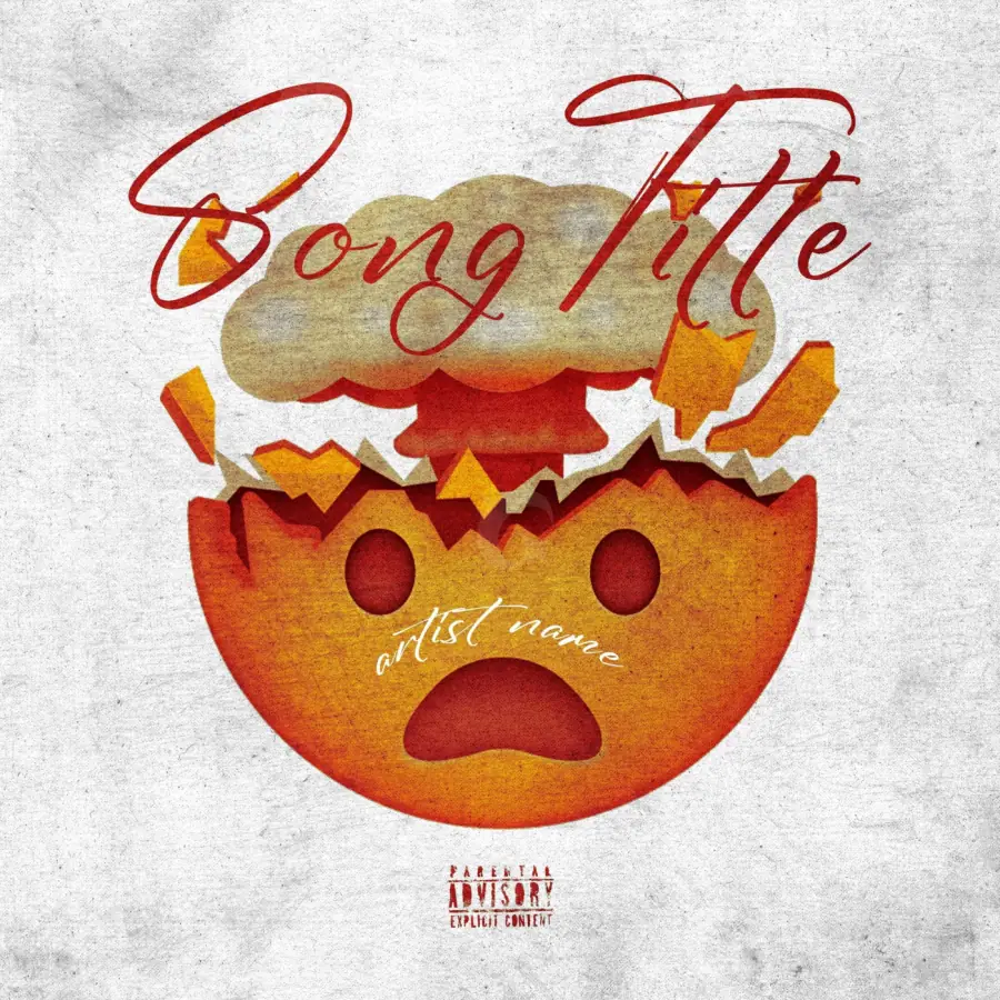 Album cover art “Orange Heart”: heart and circle, orange tones
