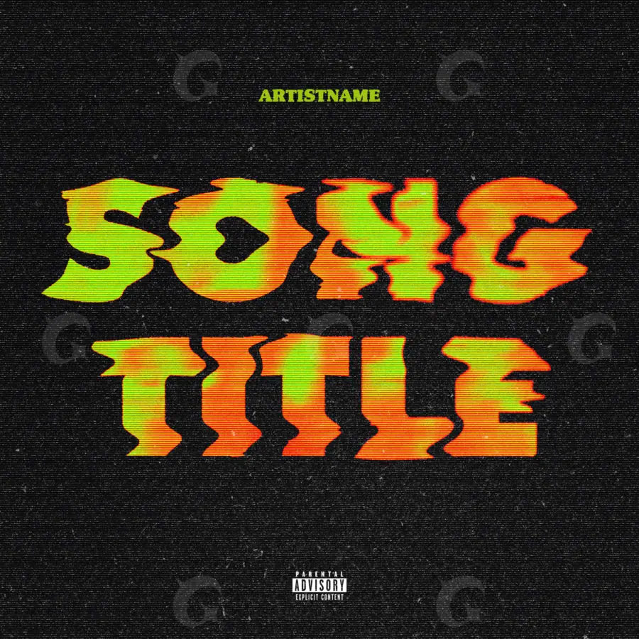 Music cover artwork “Orange Lettering”: lettering, orange tones