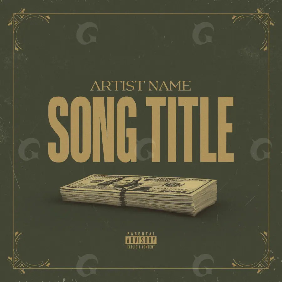 Arte de portada musical «Orange Lettering»: tipografía; color naranja