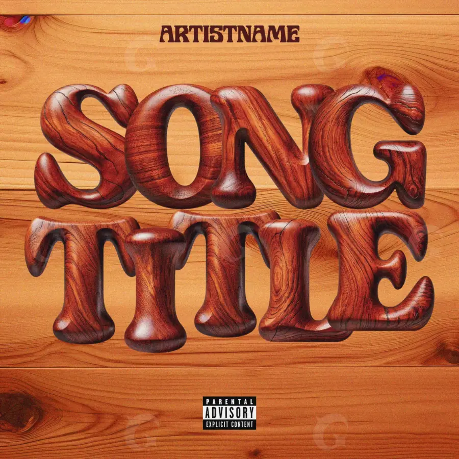 Album cover art “Orange Lettering”: lettering, orange tones