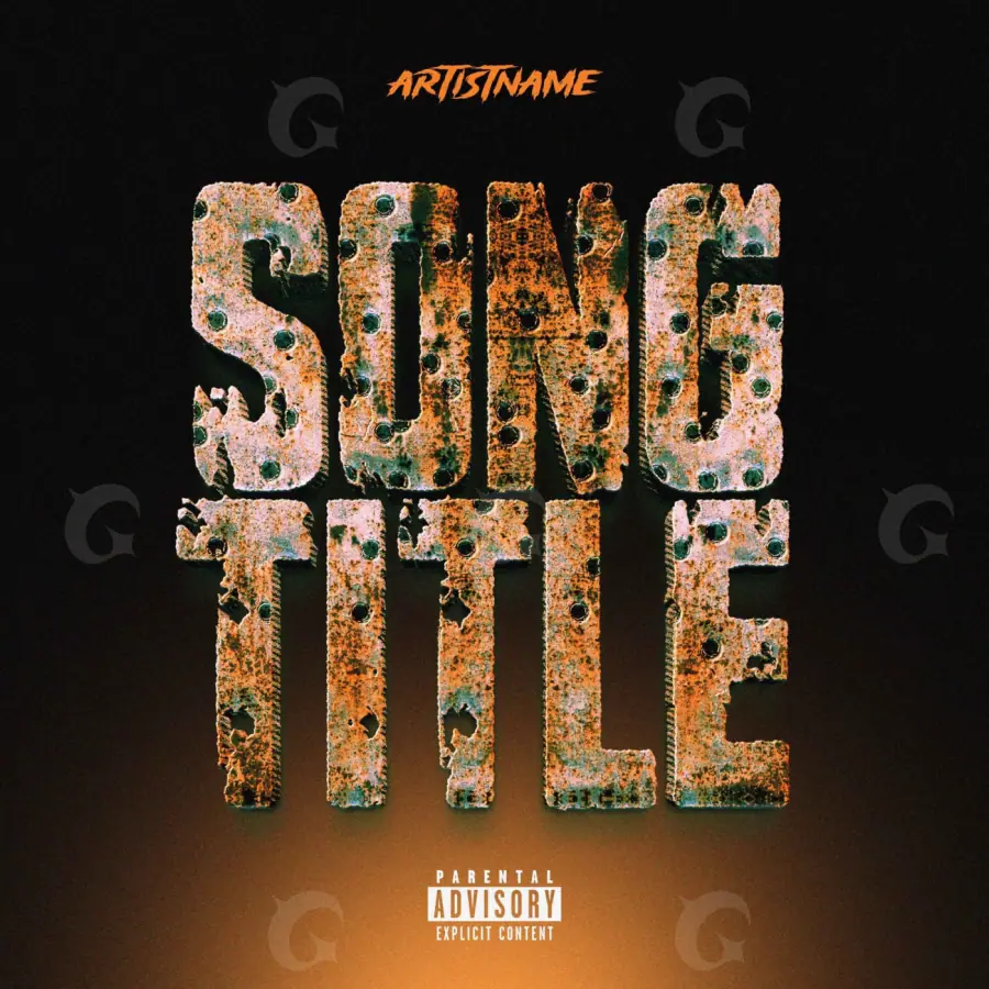 Music cover artwork “Orange Lettering”: lettering, orange tones