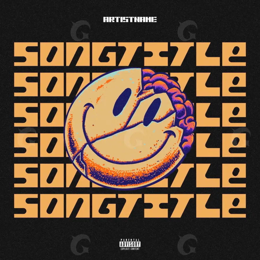 Music cover artwork “Orange Lettering”: lettering, orange tones