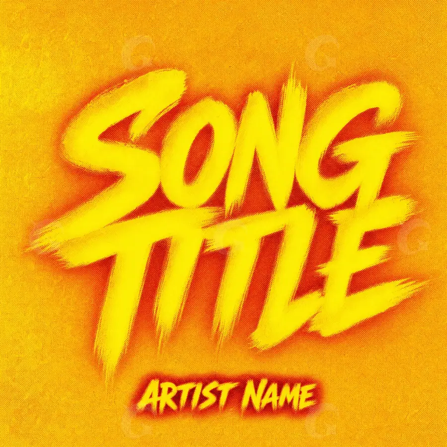 Album cover art “Orange Lettering”: lettering, orange tones