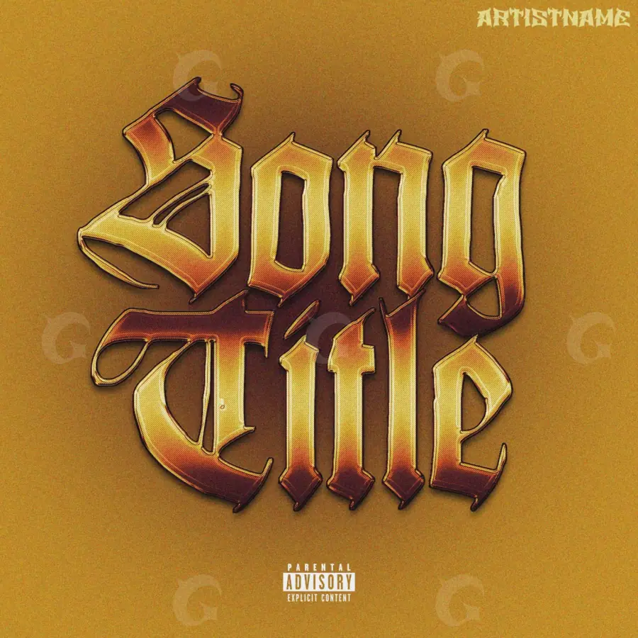 Music cover artwork “Orange Lettering”: lettering, orange tones