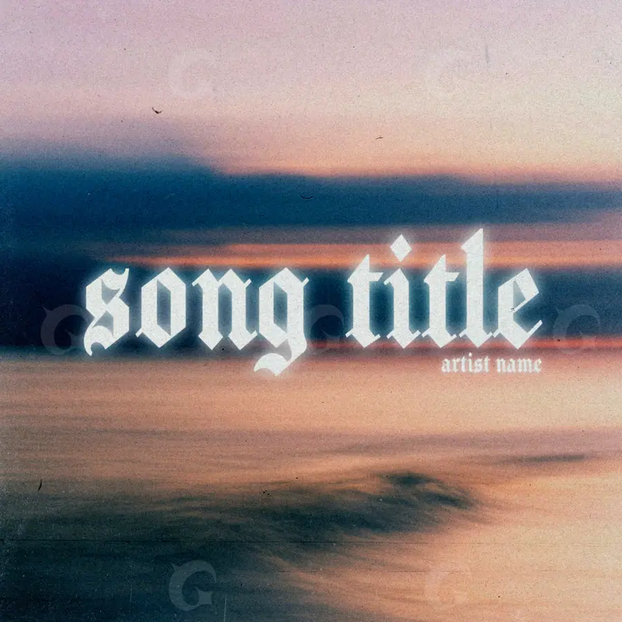 Premade cover art “Orange Lettering”: lettering, orange tones