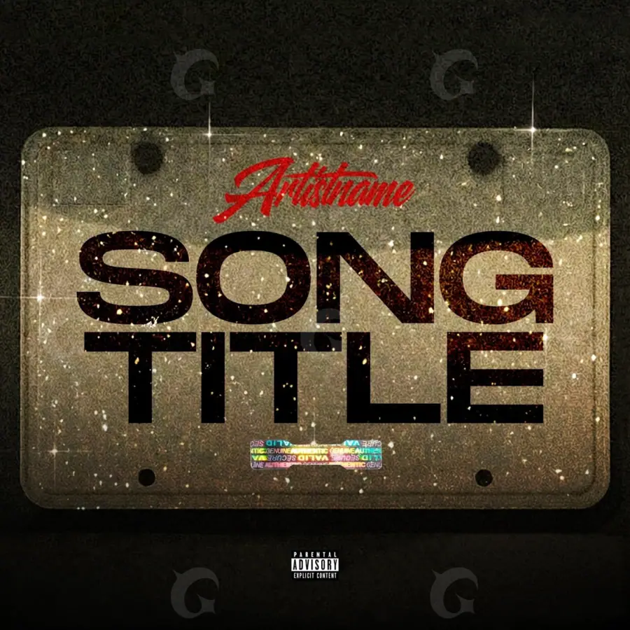 Arte de portada musical «Orange Lettering»: tipografía; color naranja