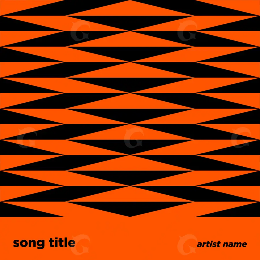 Album cover art “Orange Lettering”: lettering, orange tones