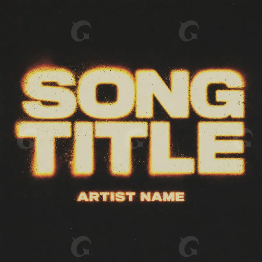 Album cover art “Orange Lettering”: lettering, orange tones
