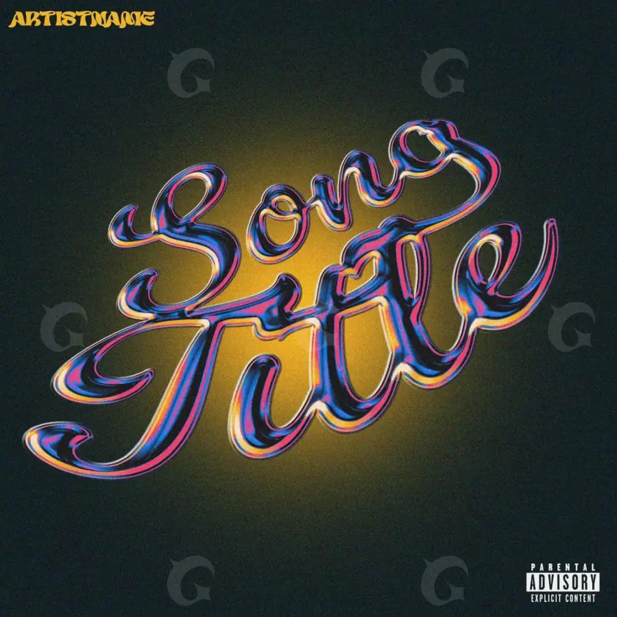 Music cover artwork “Orange Lettering”: lettering, orange tones