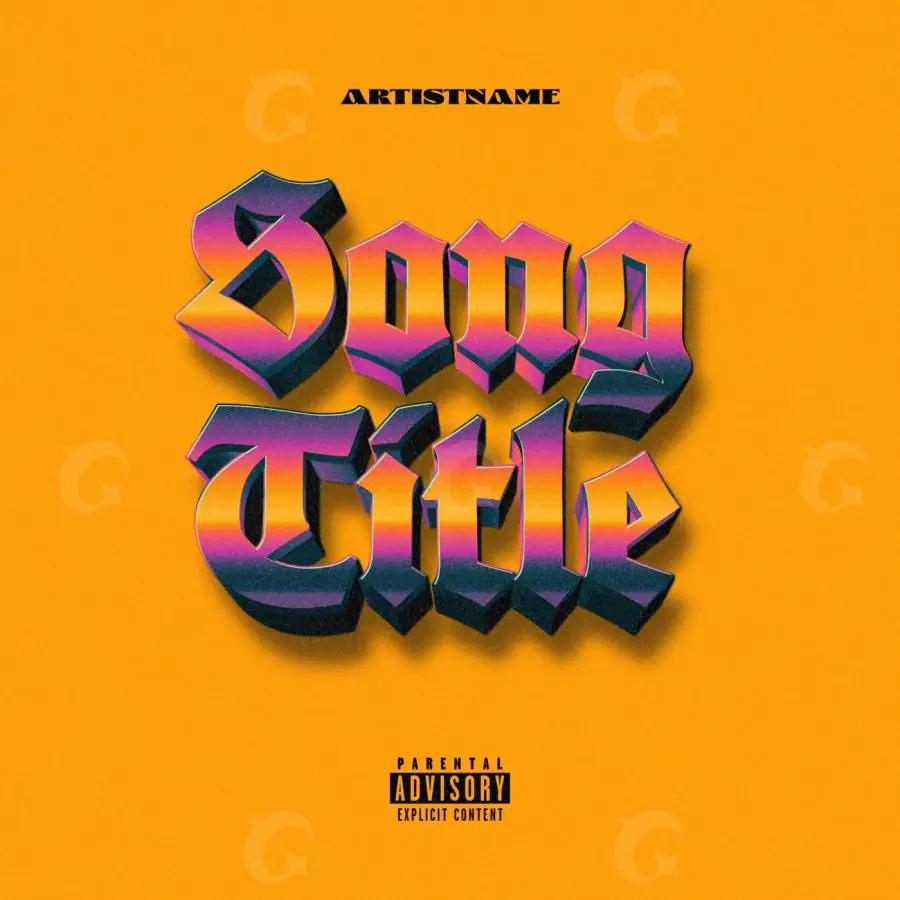 Portada prediseñada «Orange Lettering»: tipografía; color naranja