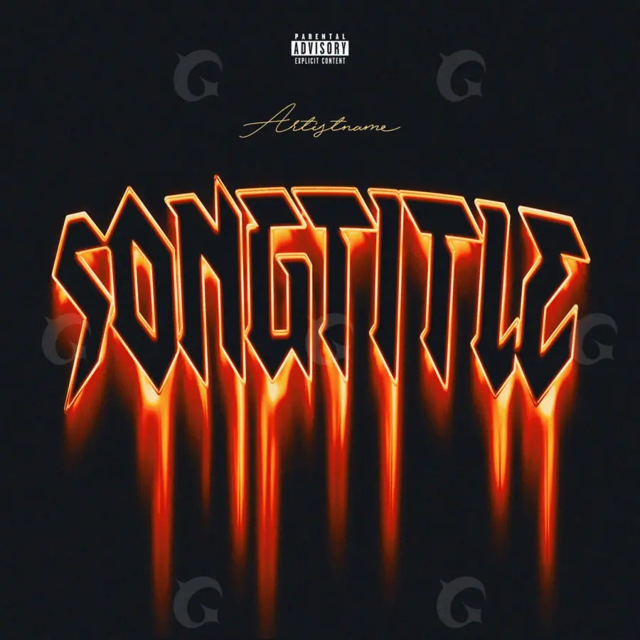 Music cover artwork “Orange Lettering”: lettering, orange tones