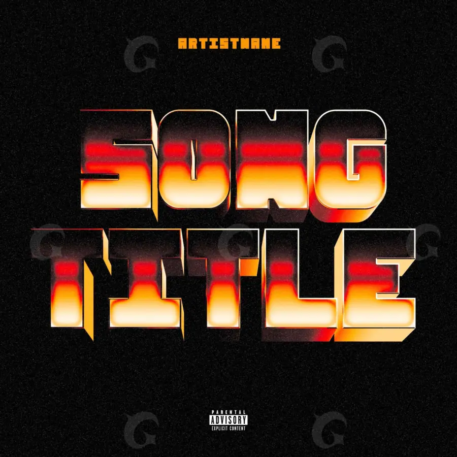 Album cover art “Orange Lettering”: lettering, orange tones