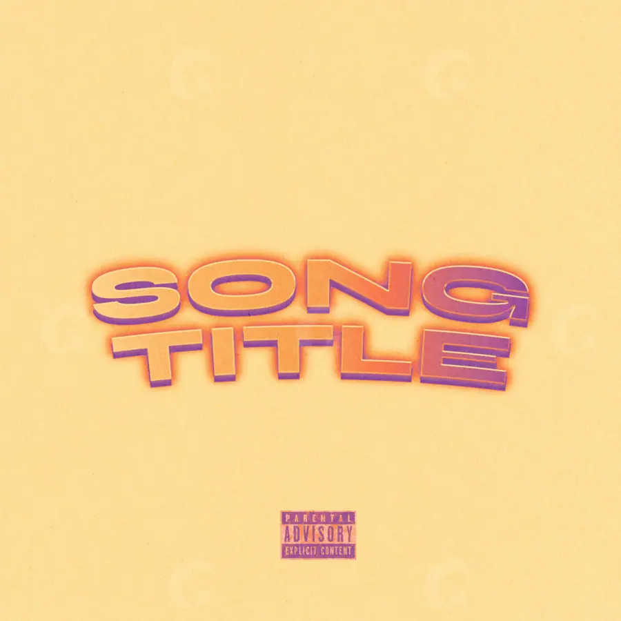 Arte de portada musical «Orange Lettering»: tipografía; color naranja