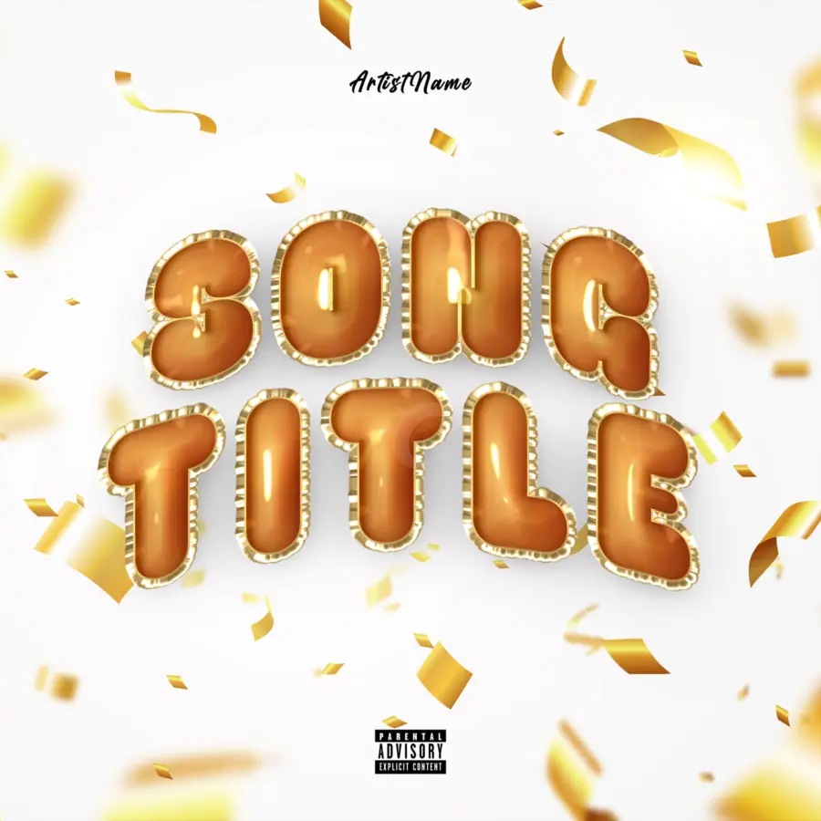 Arte de portada musical «Orange Lettering»: tipografía y abstracción; color naranja