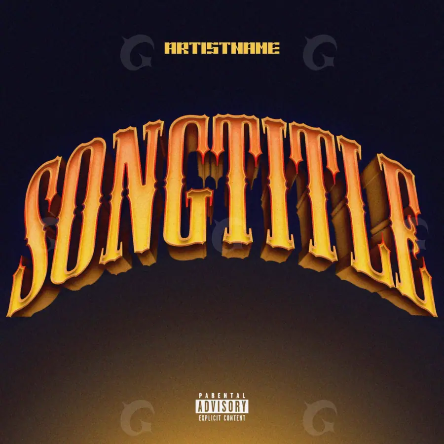 Music cover artwork “Orange Lettering”: lettering, orange tones