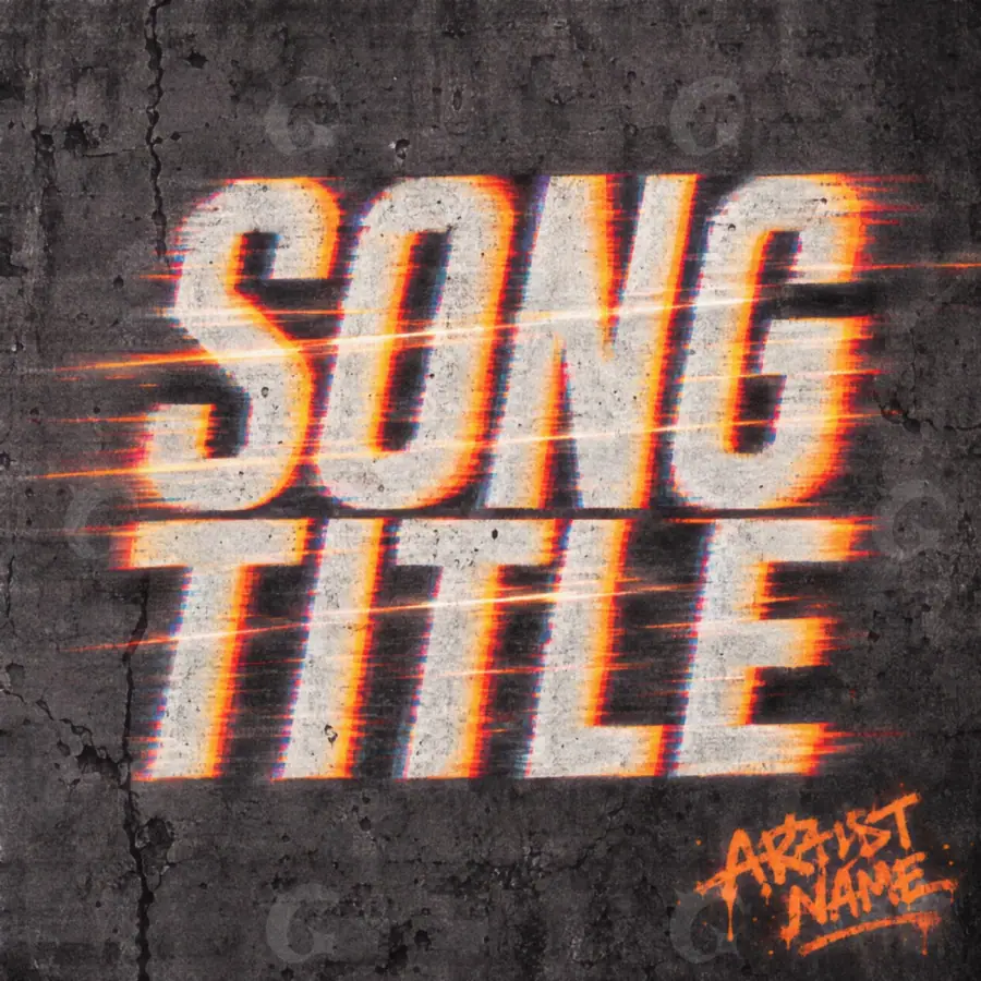 Обложка для альбома «Orange Lettering»: типографика; палитра — оранжевая