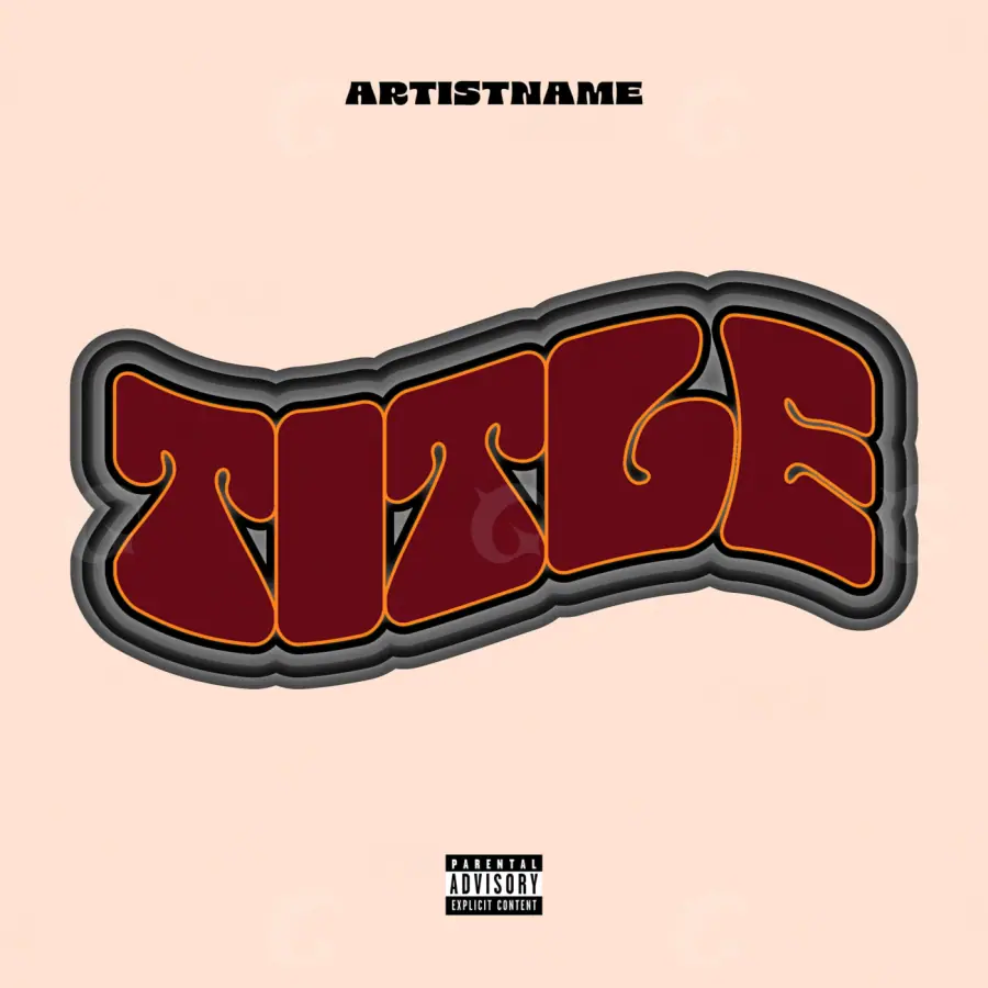 Обложка для альбома «Orange Lettering»: типографика; палитра — оранжевая