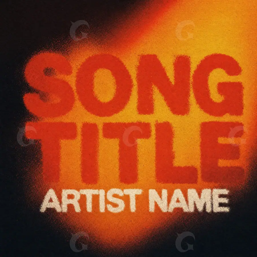 Portada prediseñada «Orange Lettering»: tipografía; color naranja